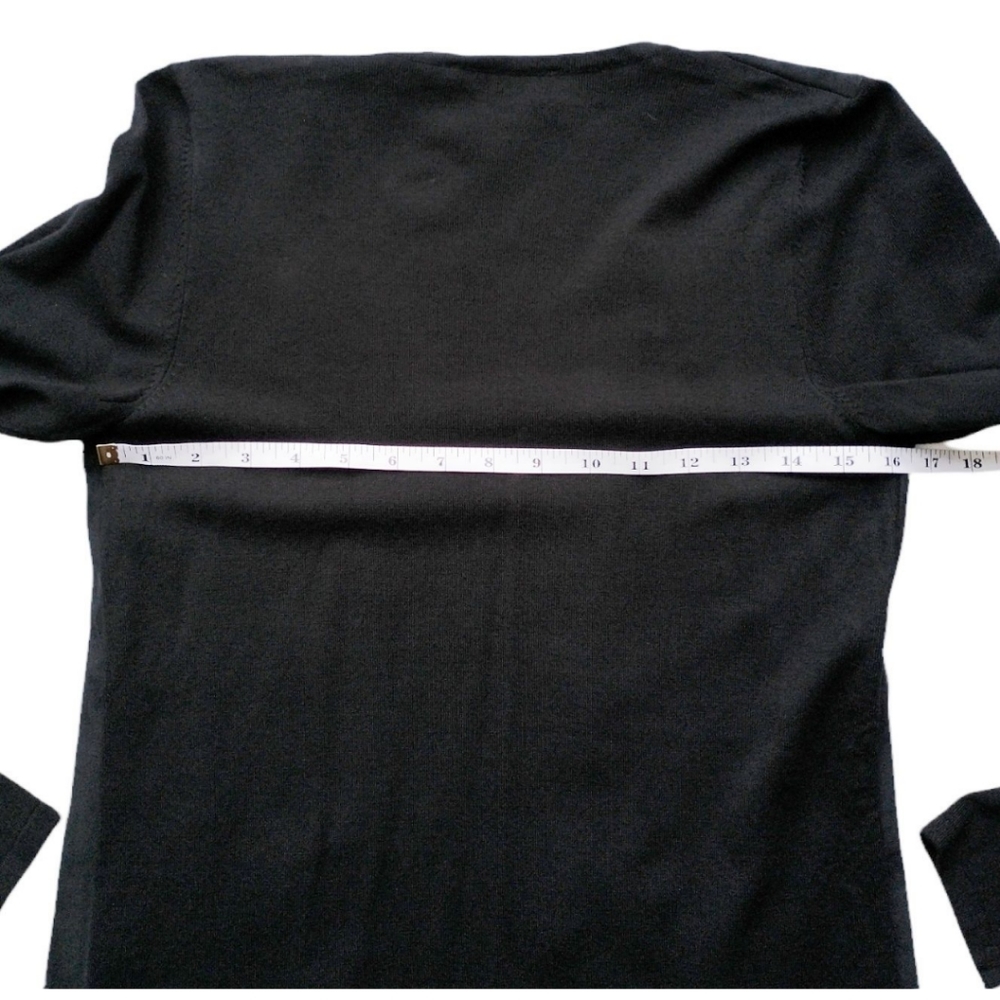 INC International Concepts Black Fringe Draped Open Cardigan - Picture 6 of 11